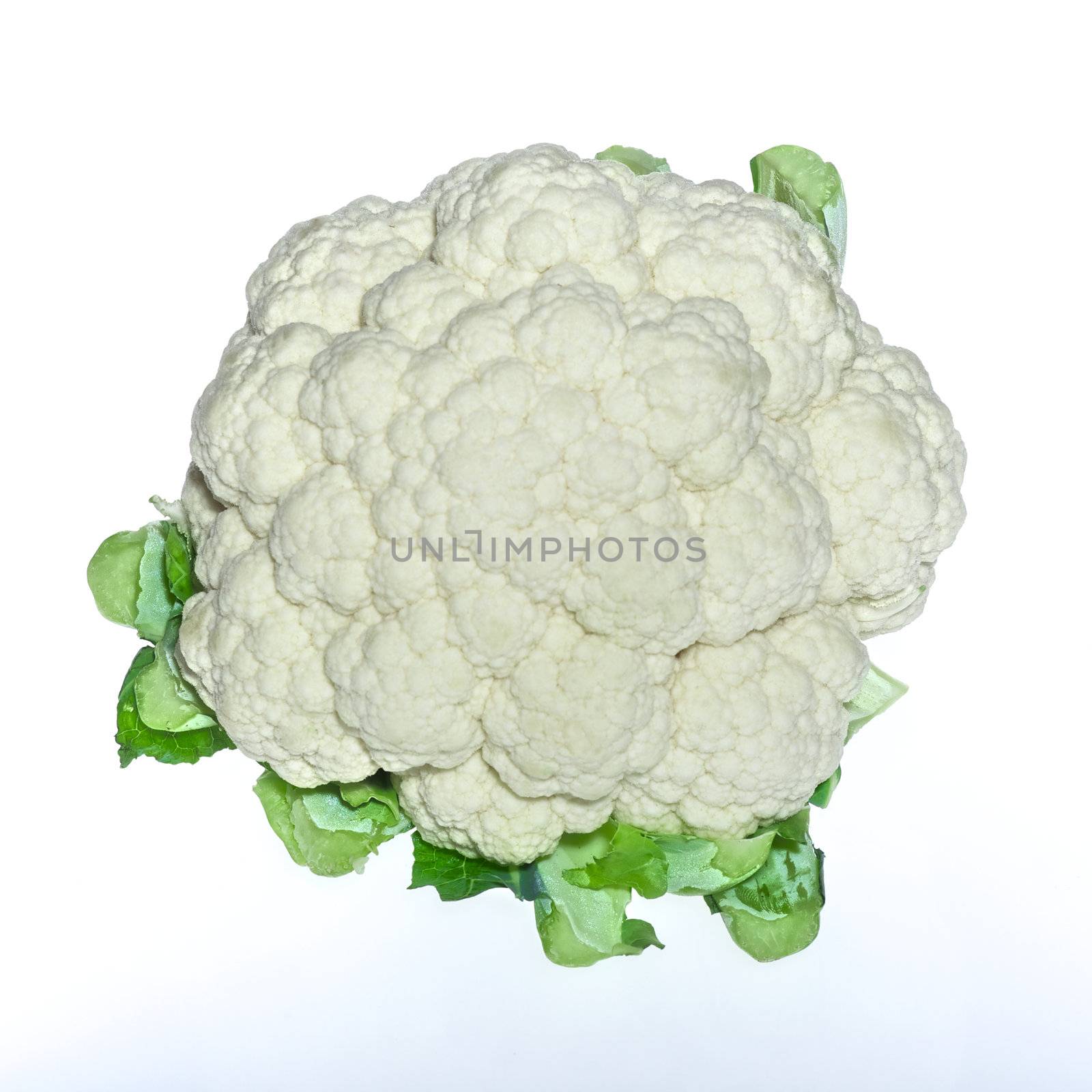 Trimmed Cauliflower isolated on white