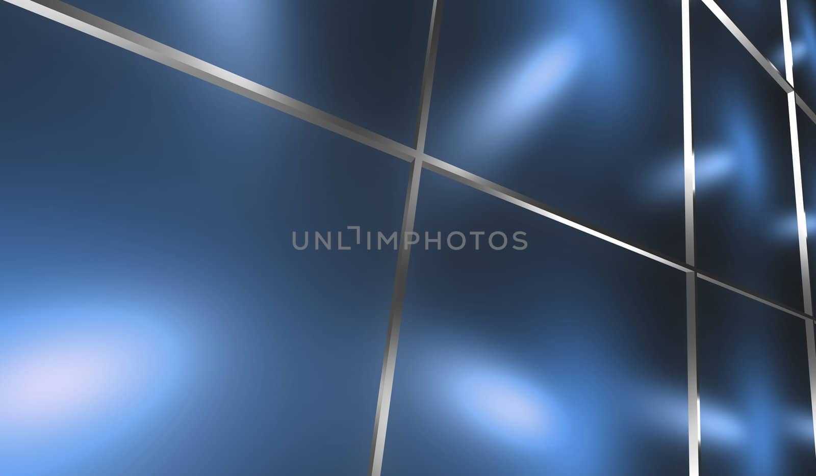 Abstract 3D framed blue background.  by cienpies