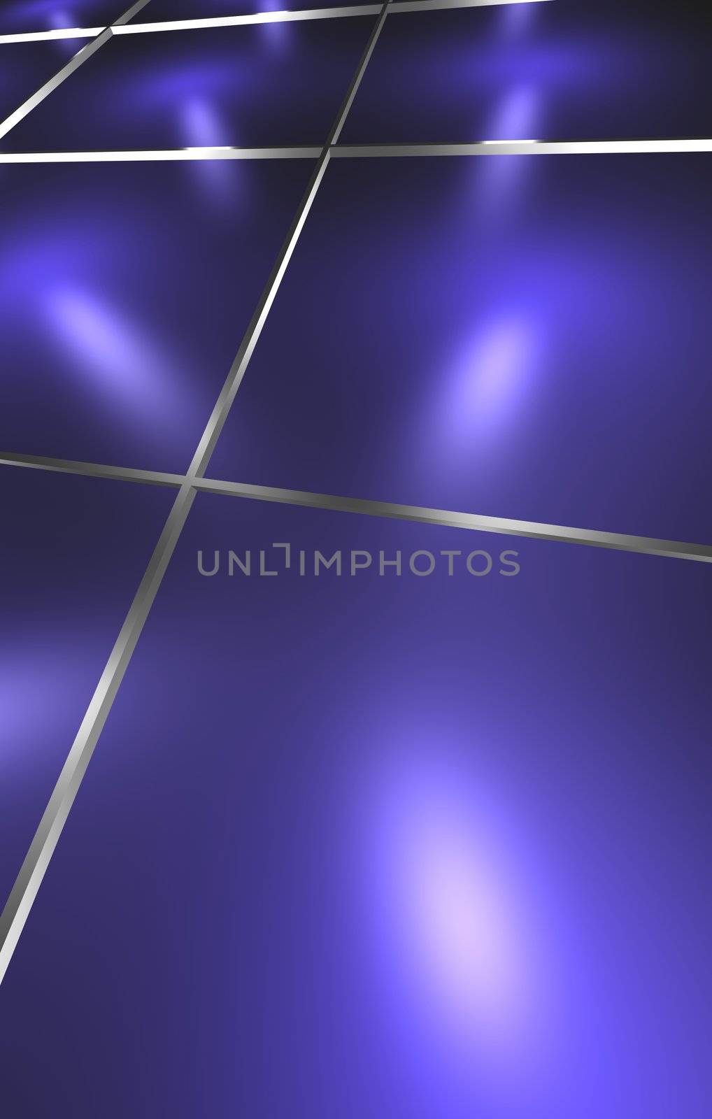 Abstract framed blue background. High resolution 3d render