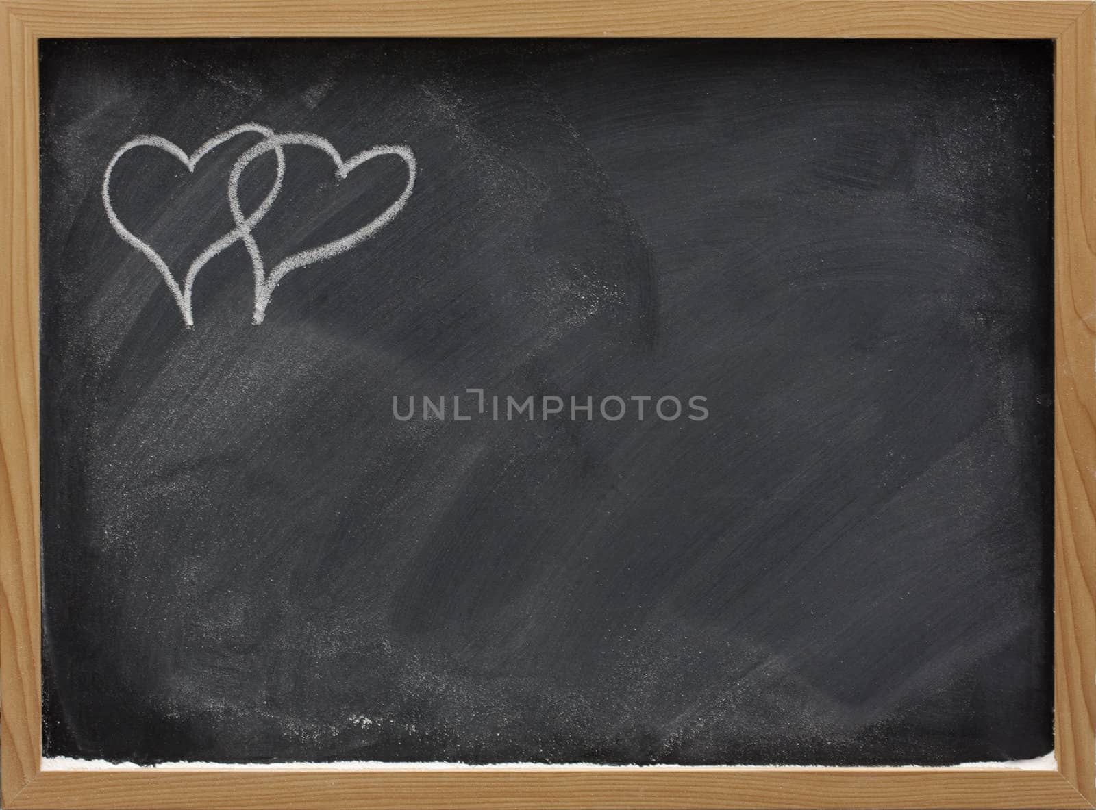 be my Valentine - interlaced hearts on a blackboard by PixelsAway