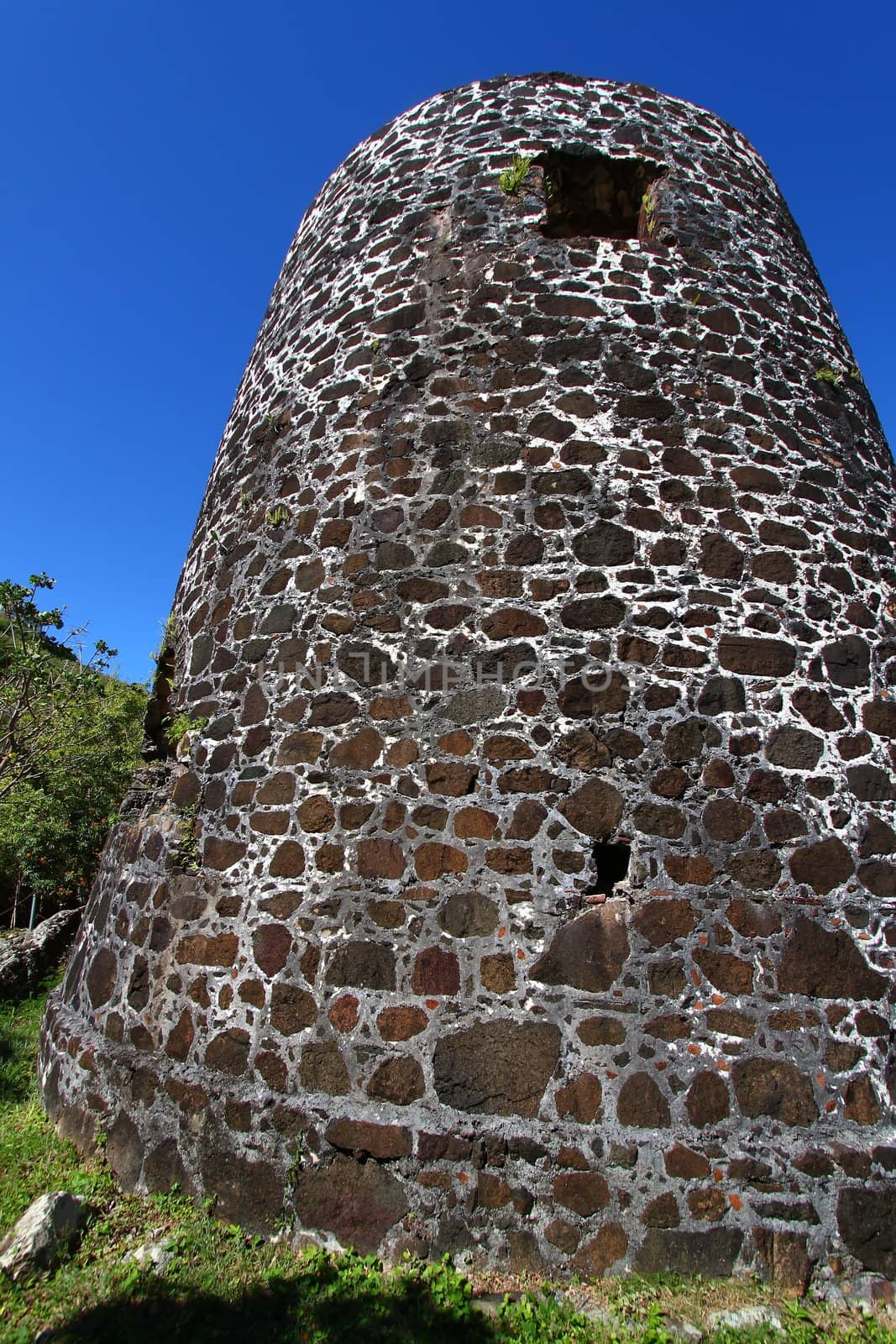 Remnants of a windmill at Mount Healthy National Park - Tortola, BVI.