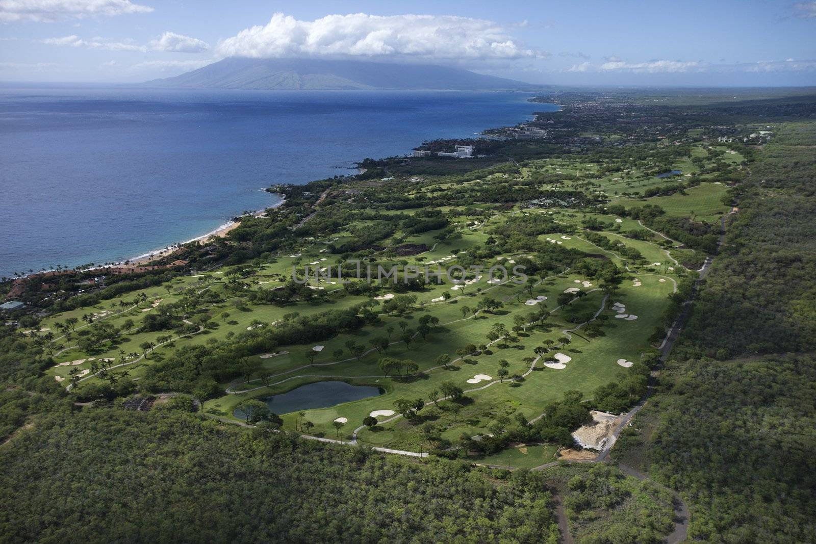 Golf course on Maui. by iofoto