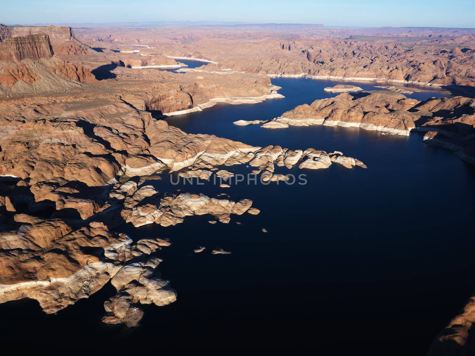 Aerial of Lake Powell. by iofoto