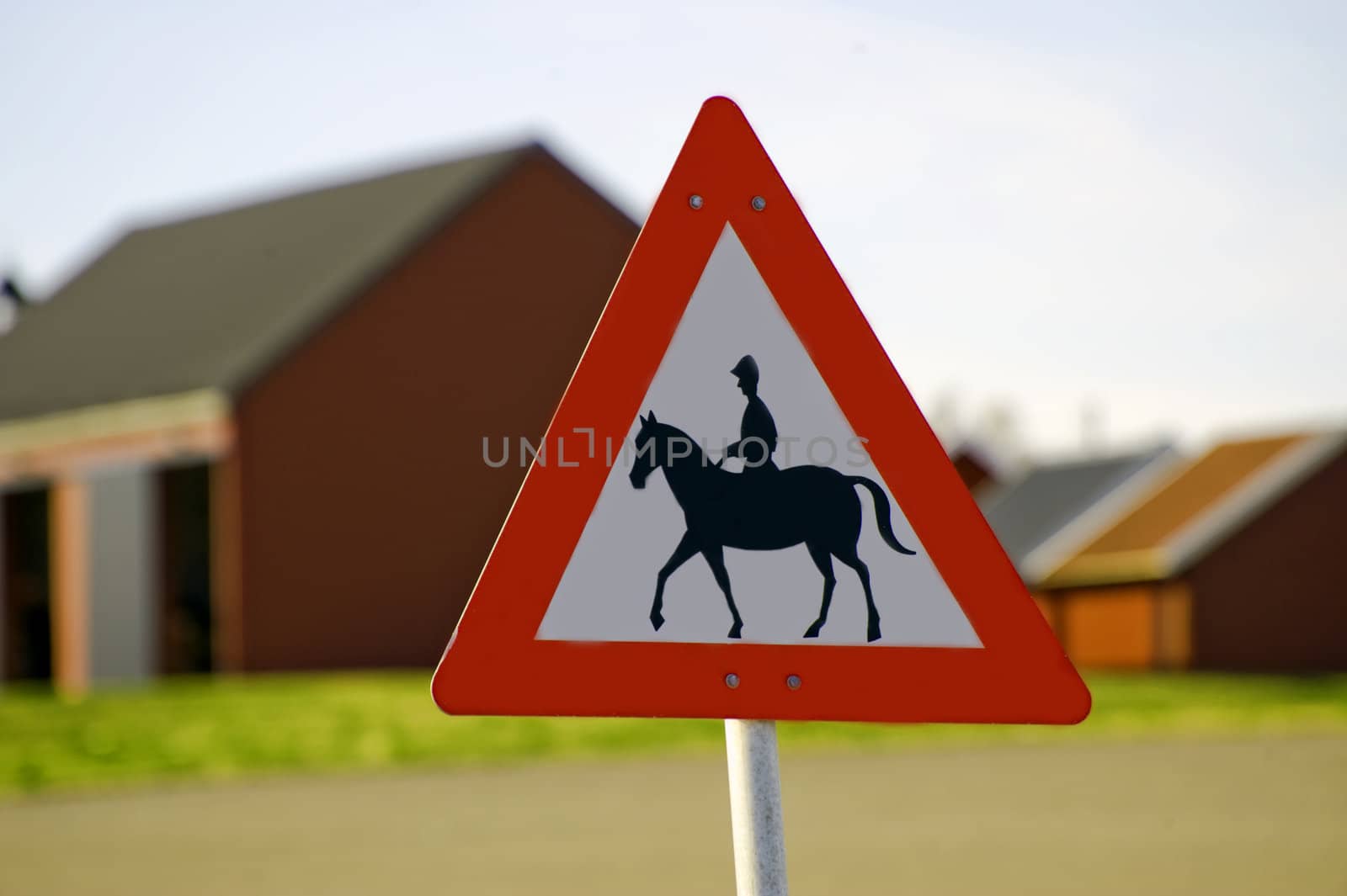Sign Way for horses near Oslo, Norway