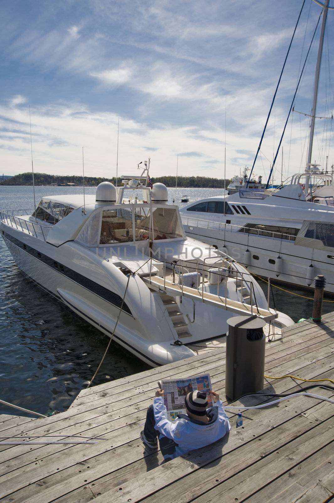 Landing stage for yachts in Oslo, Norway