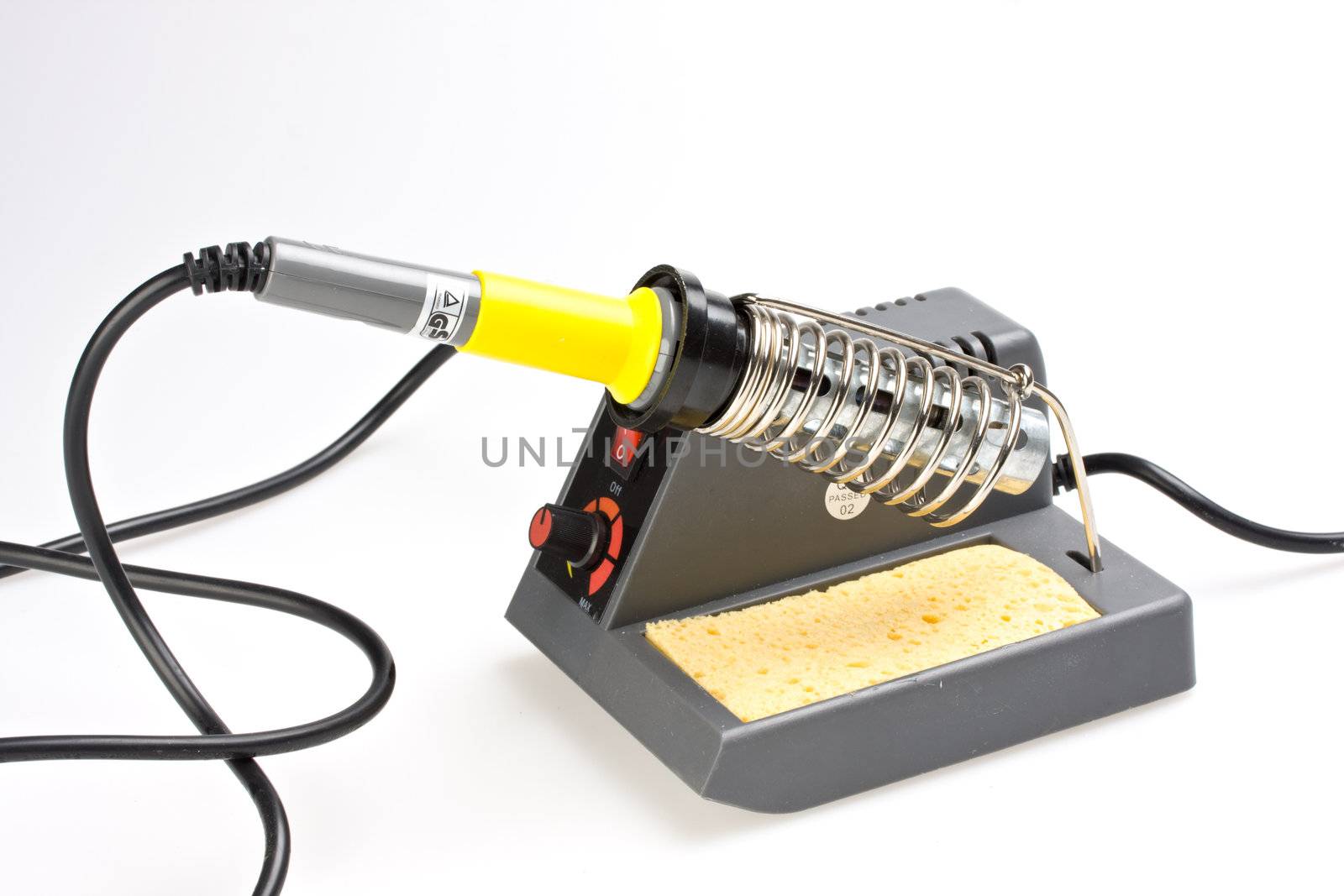 soldering station isolated on white background by bernjuer