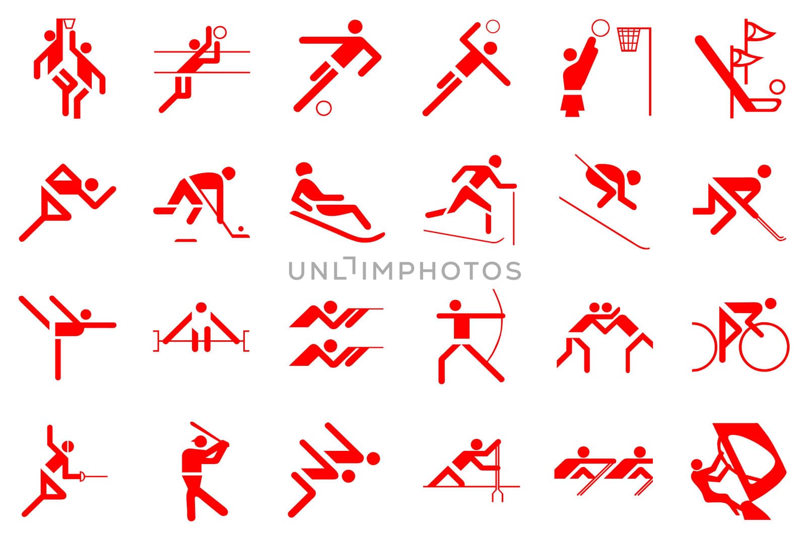 olympic games 24 sports illustration