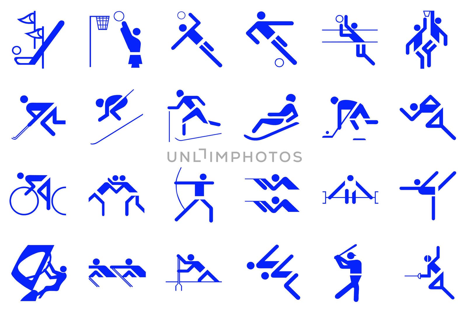 olympic games 24 sports illustration