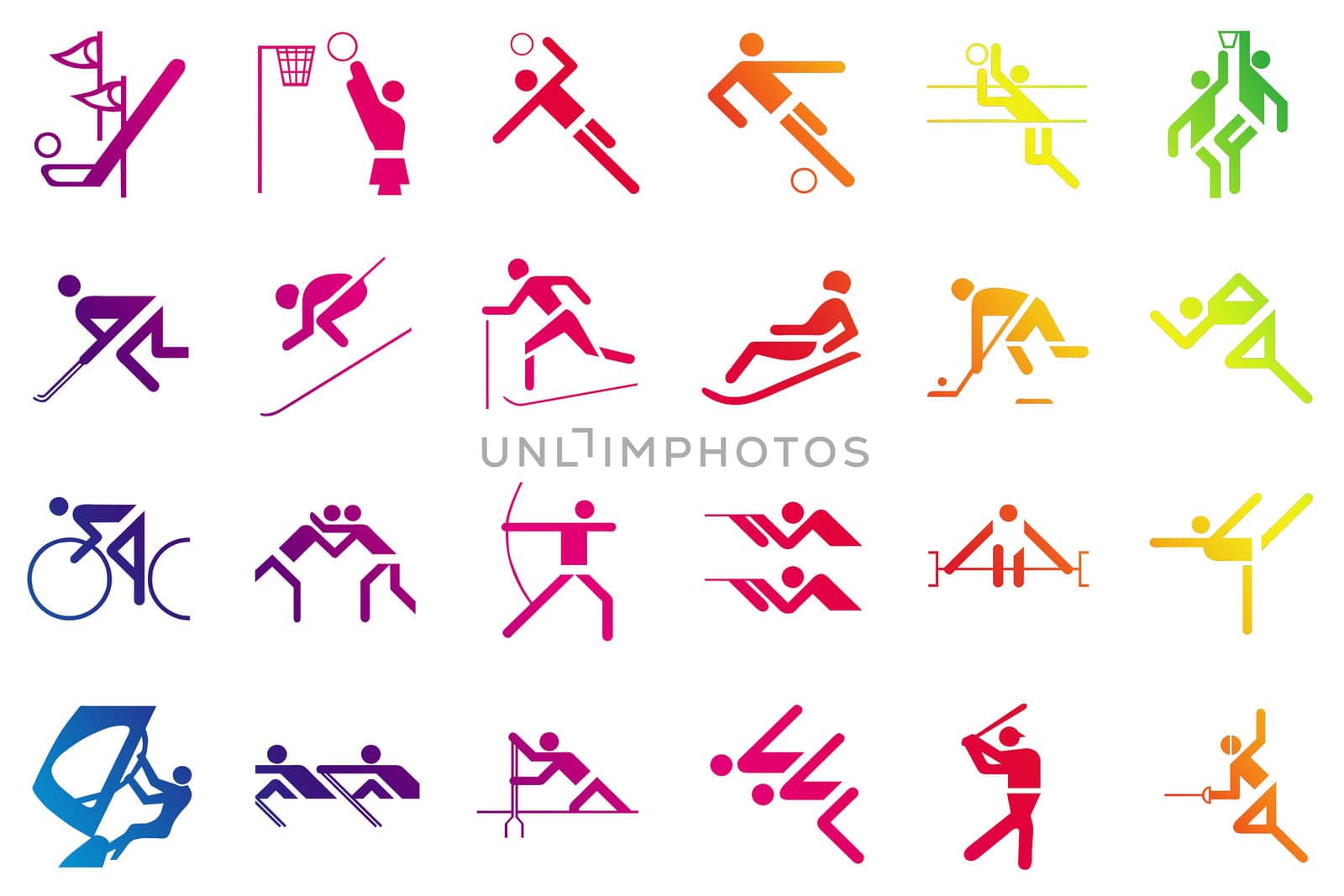 olympic games 24 sports illustration