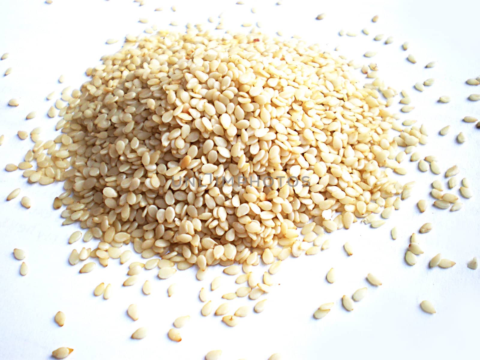 sesame seeds isolated on white background