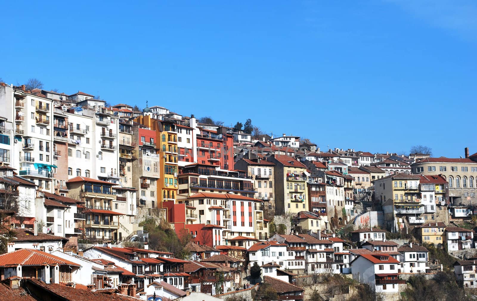 city view with old houses Veliko Turnovo Bulgaria