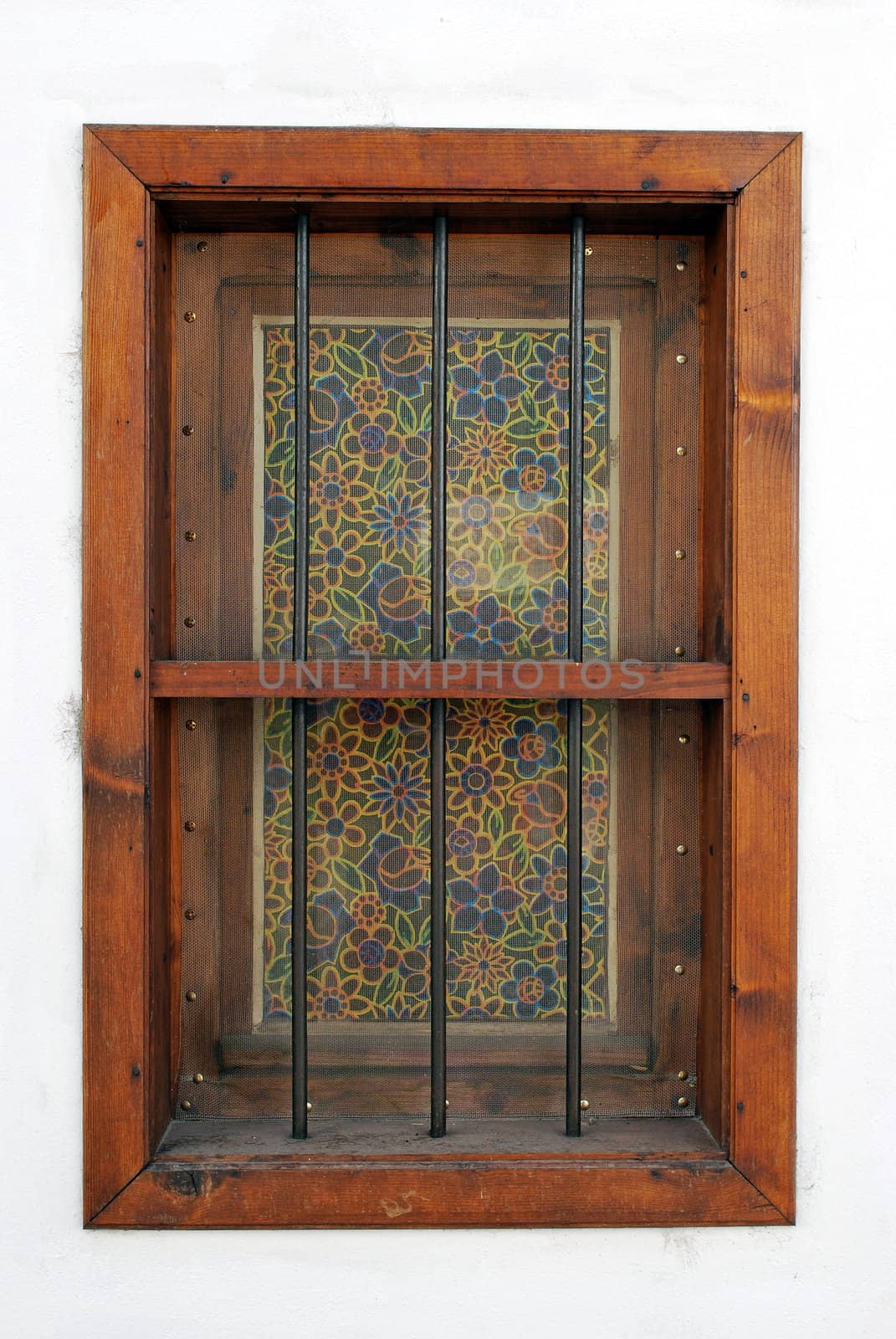 wooden window in old bulgarian style