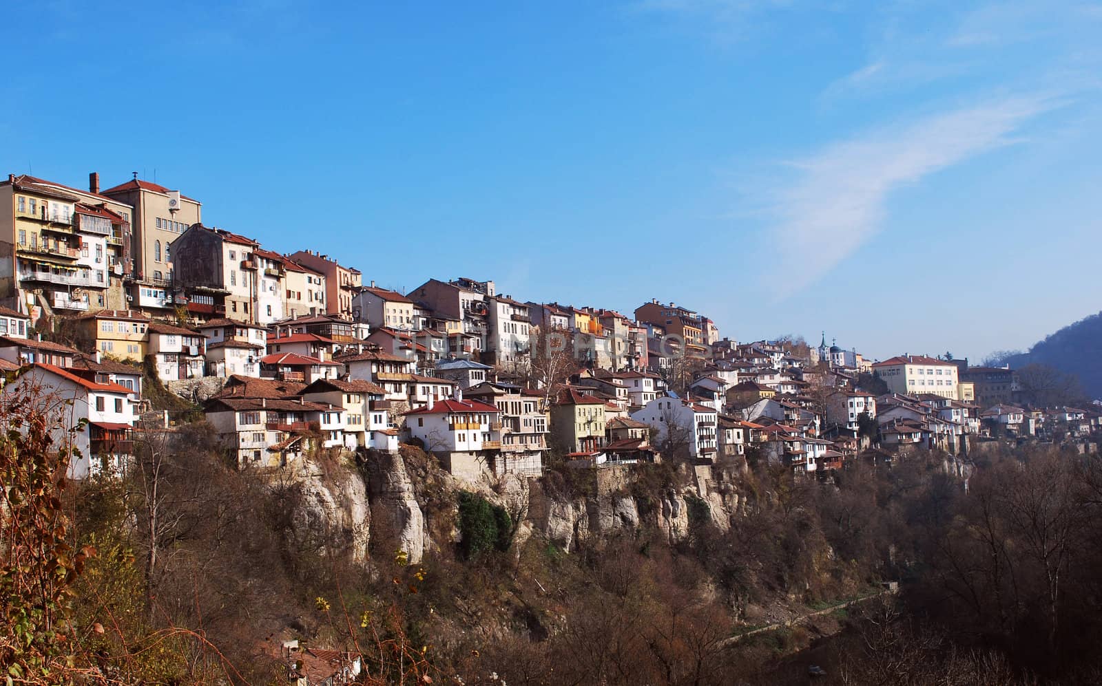 city view with old houses Veliko Turnovo Bulgaria