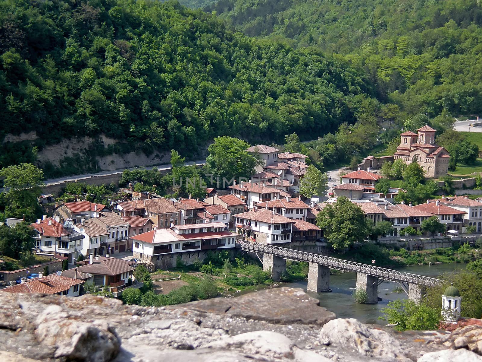 city view with old houses Veliko Turnovo by Dessie_bg