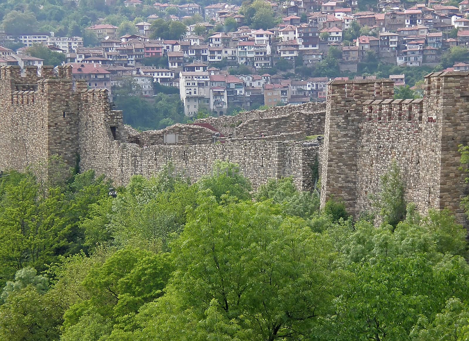 Tsarevets fortress ruins in Veliko Turnovo Bulgaria