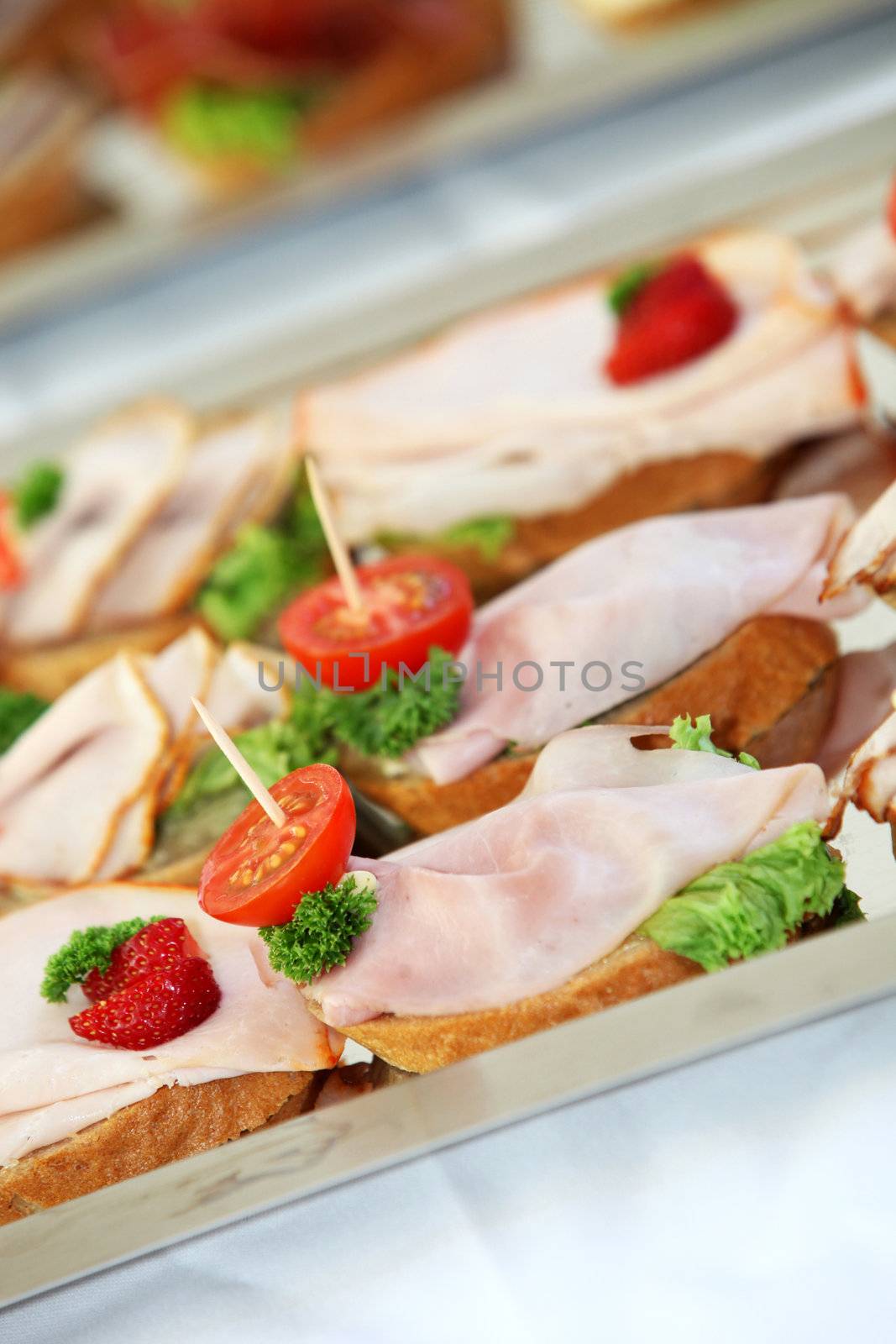 Appetizers or finger food-closeup