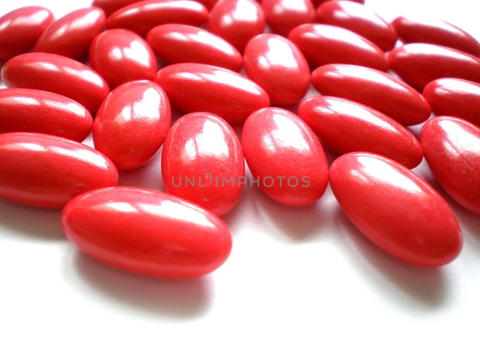 pile of pills isolated on white background