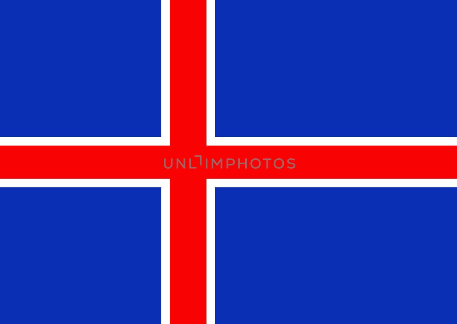 Illustrated flag of Iceland