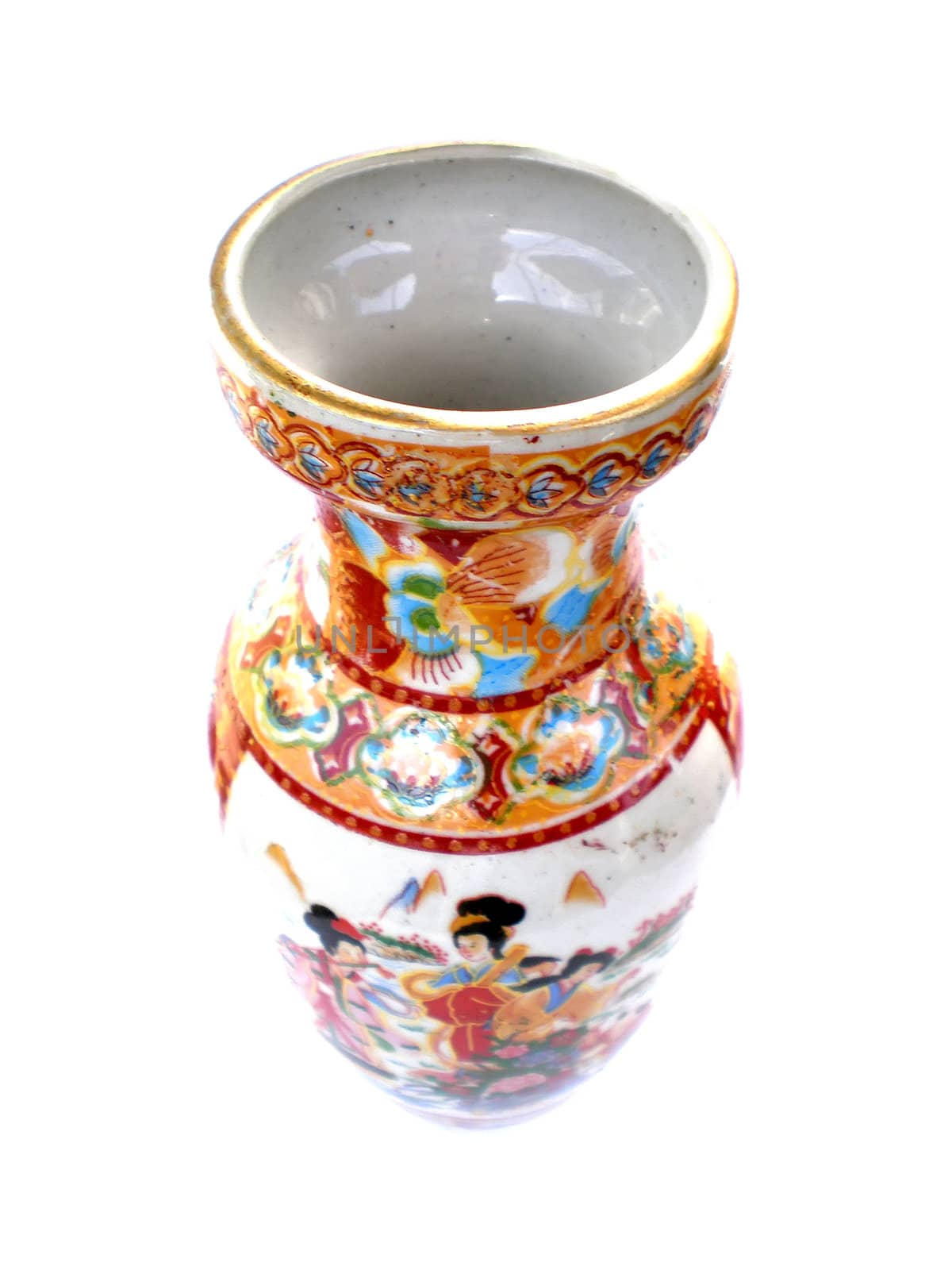 Decorated colorful Antique Chinese Vase