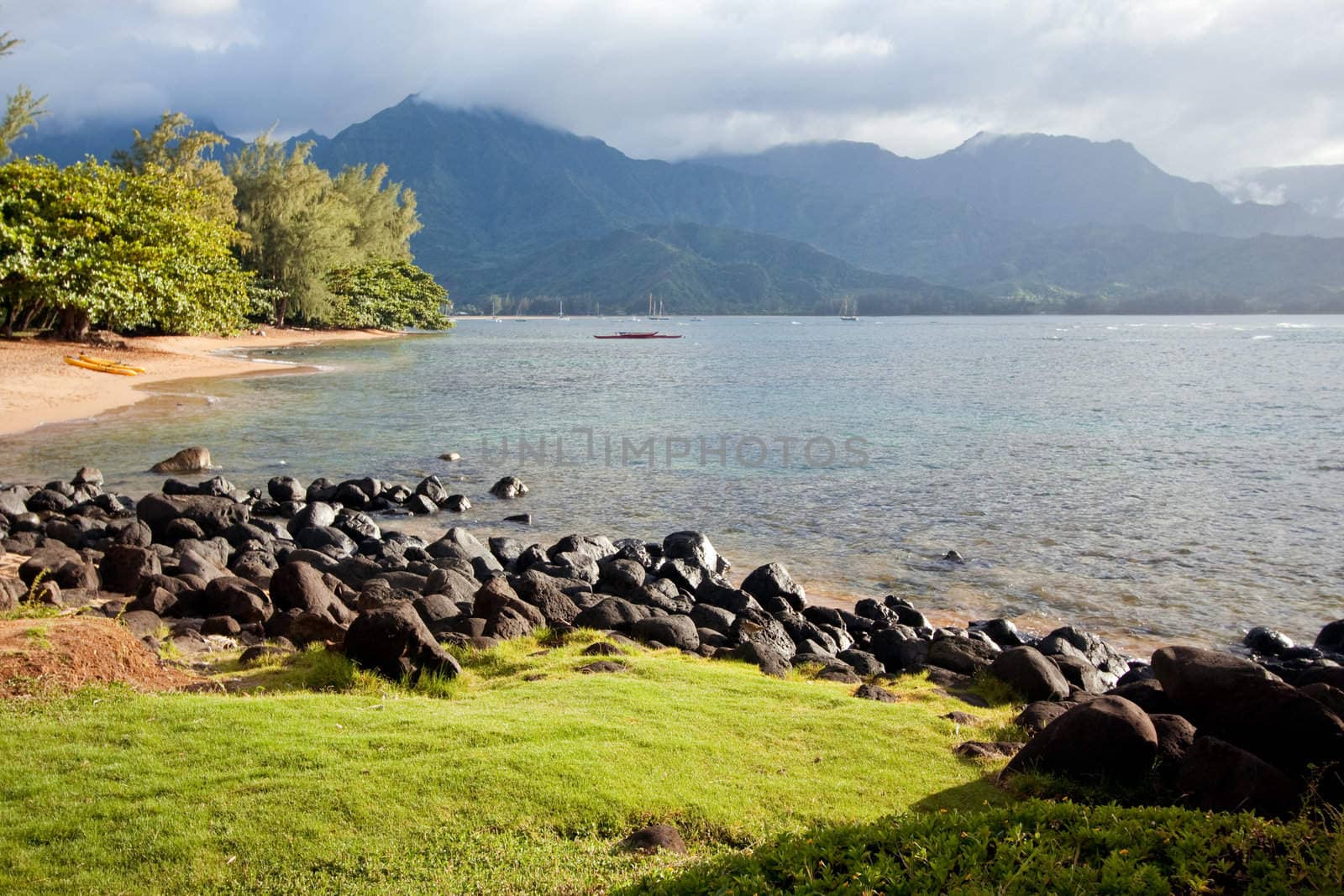 Beautiful Hanalei Bay by Feverpitched