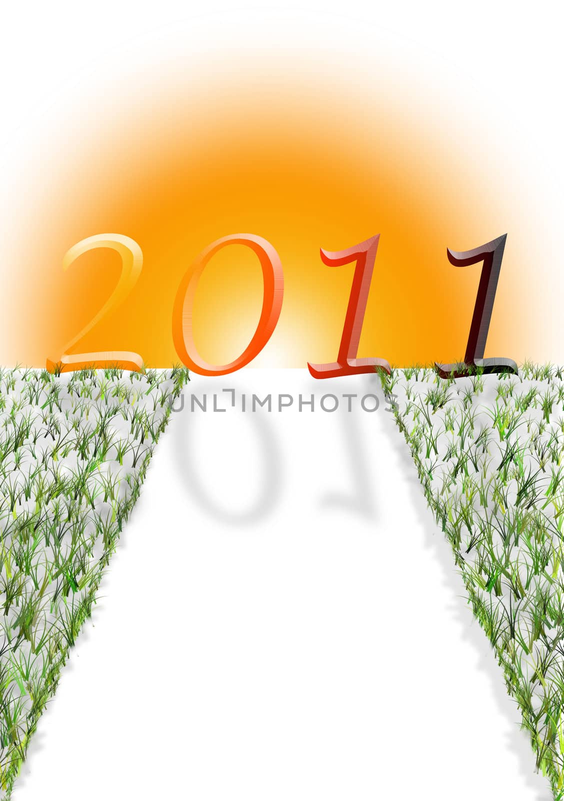 Written of new year on a white background 