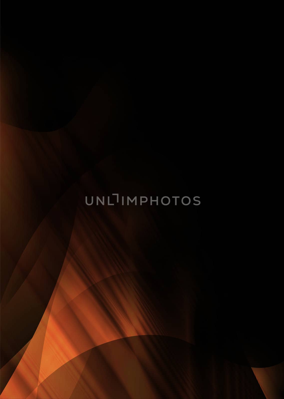 Abstract orange and black background with copyspace