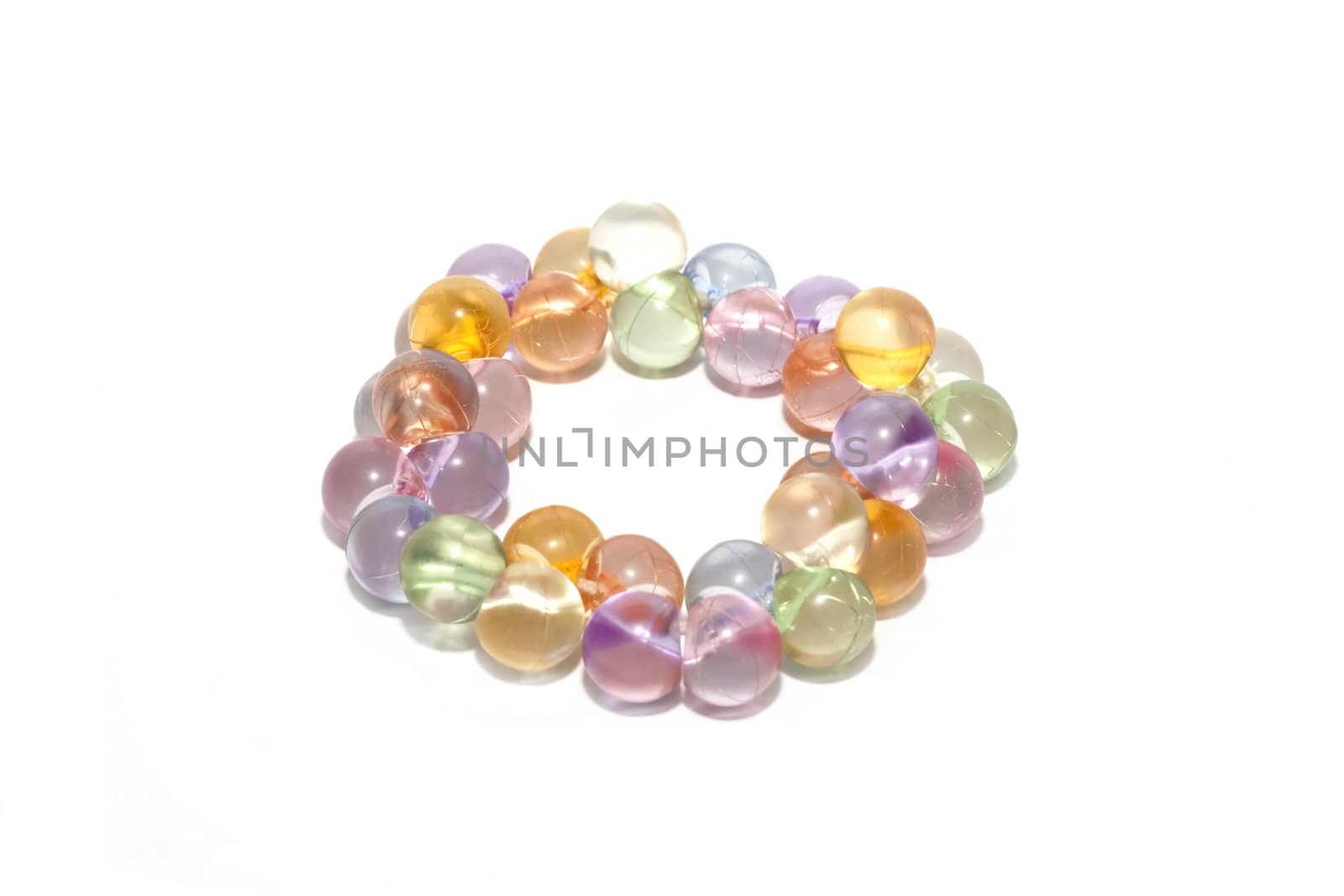 Decorative bracelet, embellishment, insulated on white background