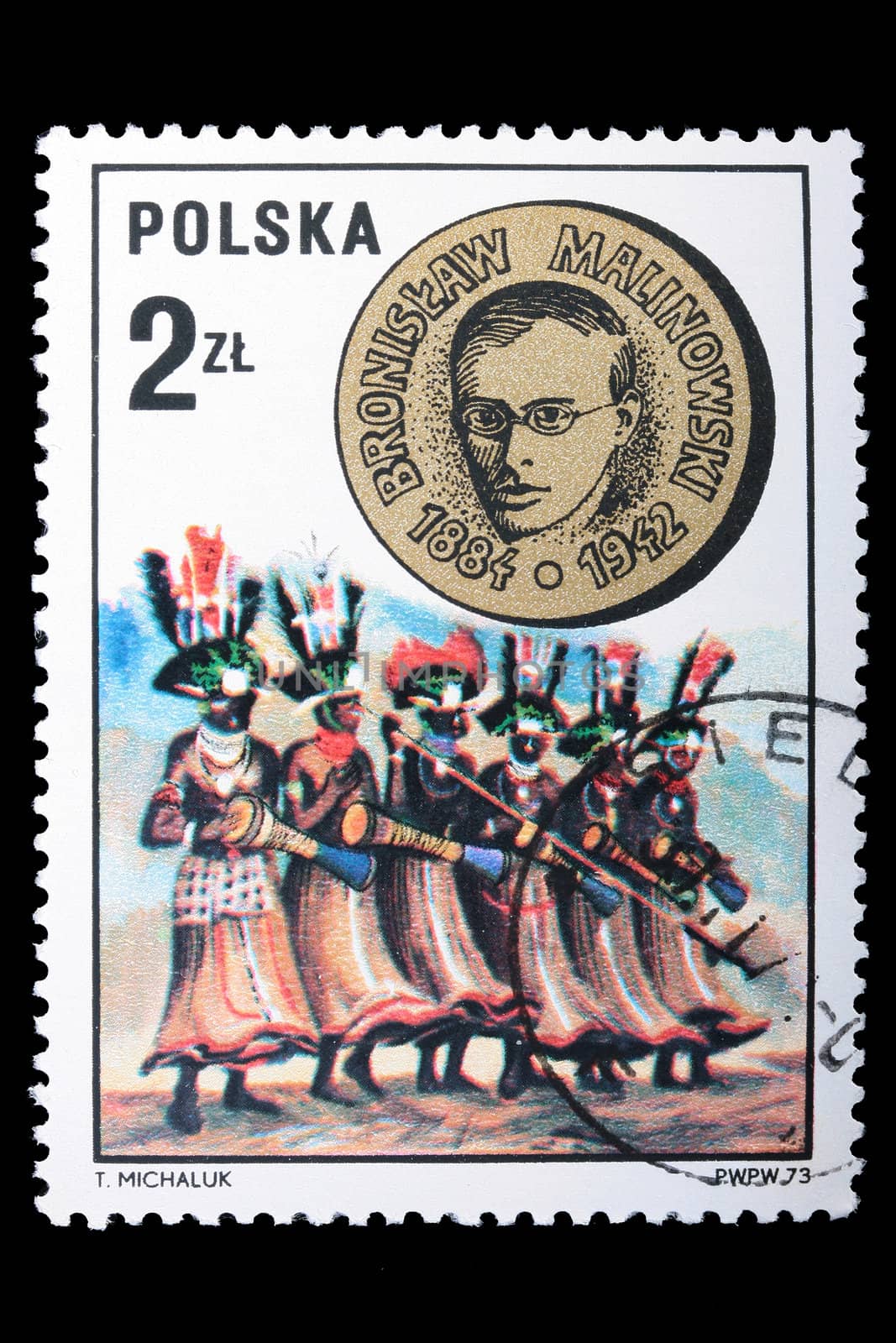 Poland - CIRCA 1973: A stamp is printed in Poland and visited Bronislaw Malinowski, let out CIRCA in 1973.