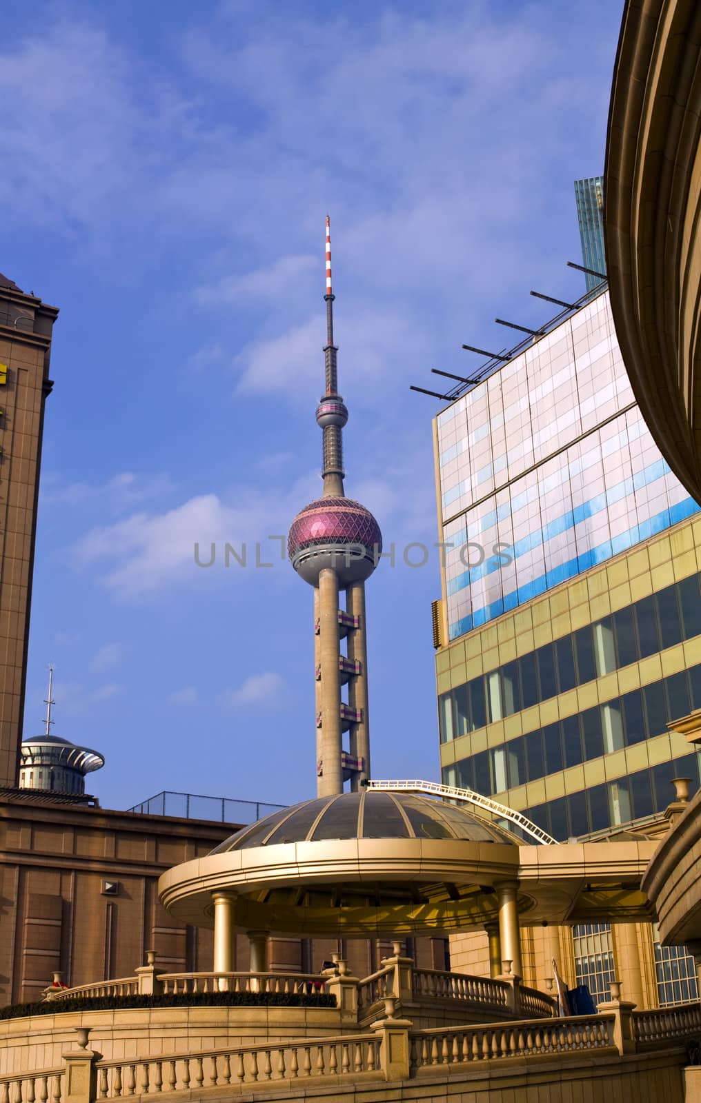 Shanghai architecture, pearl tower background by jal300