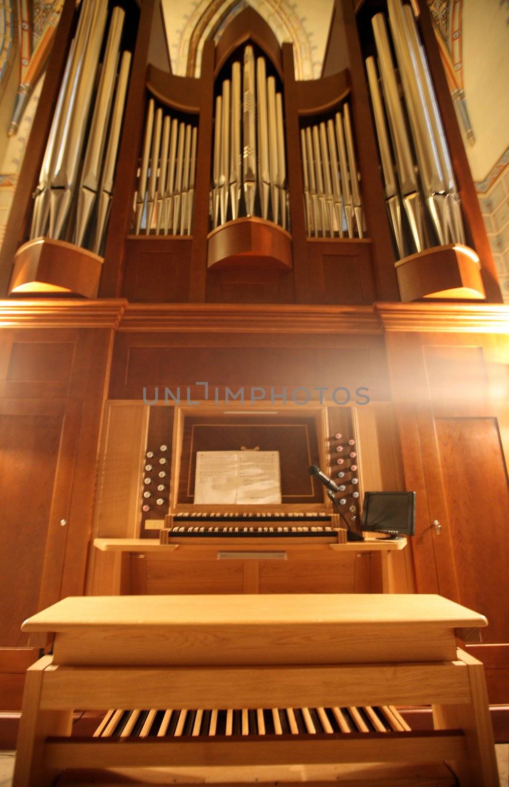 Old organ in perspective