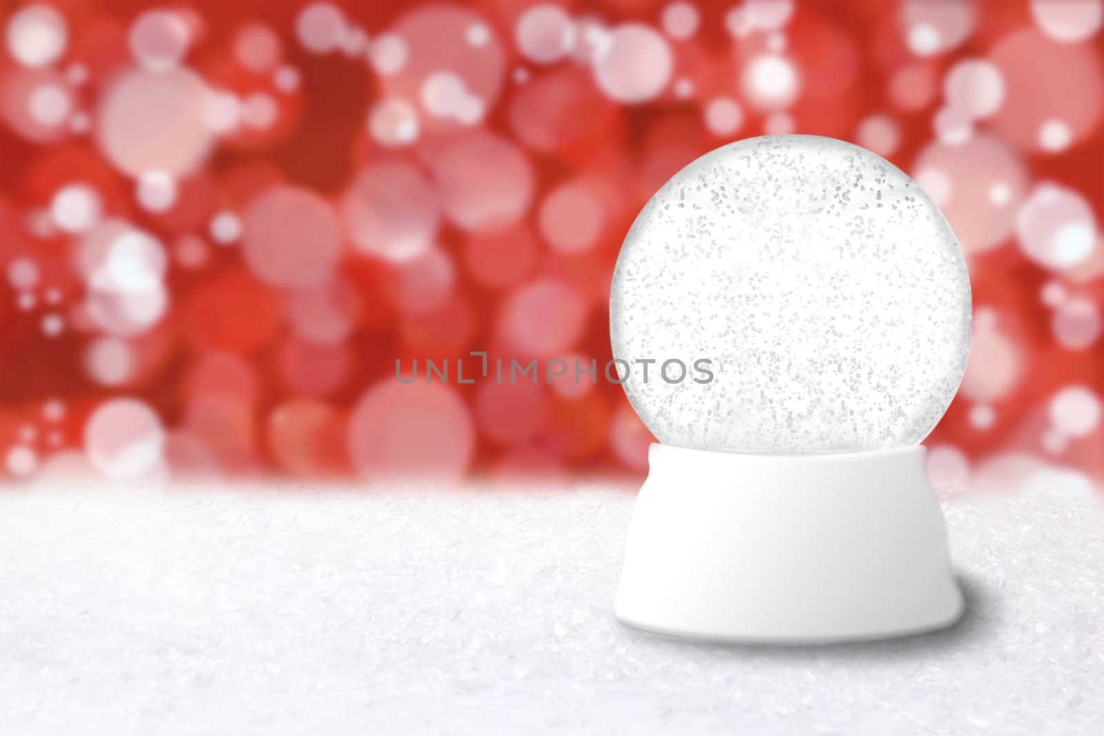 Empty Christmas Snow Globe With Blue Holiday Background by tobkatrina