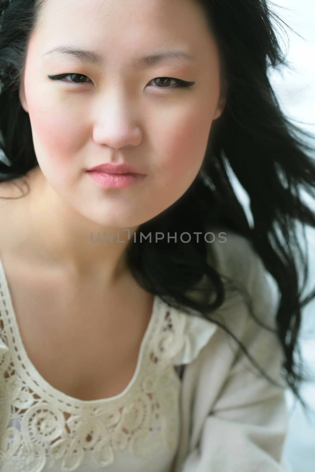 close-up portrait of the beautiful orient girl