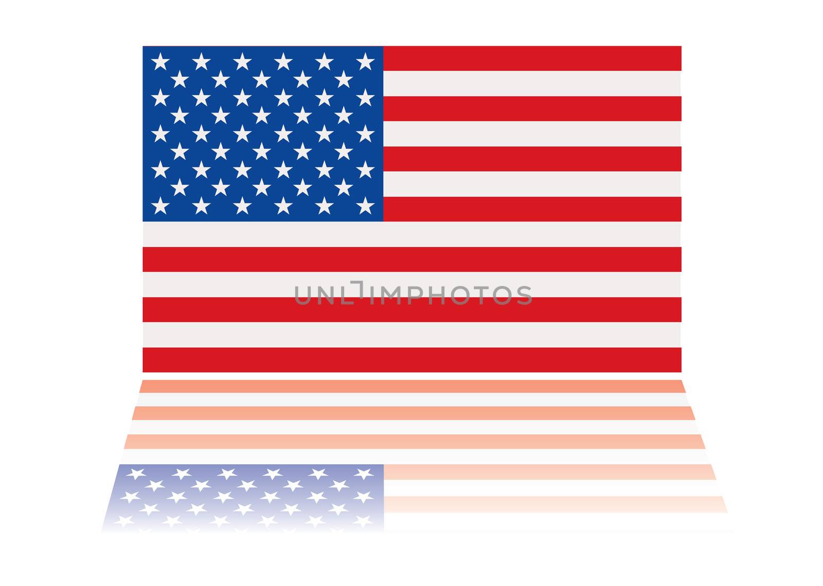 american flag reflection by nicemonkey
