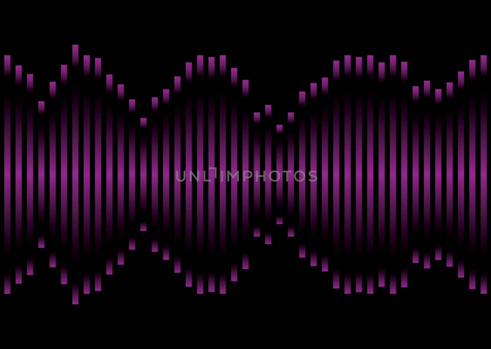 Music inspired graphic equaliser in pink and purple with black background