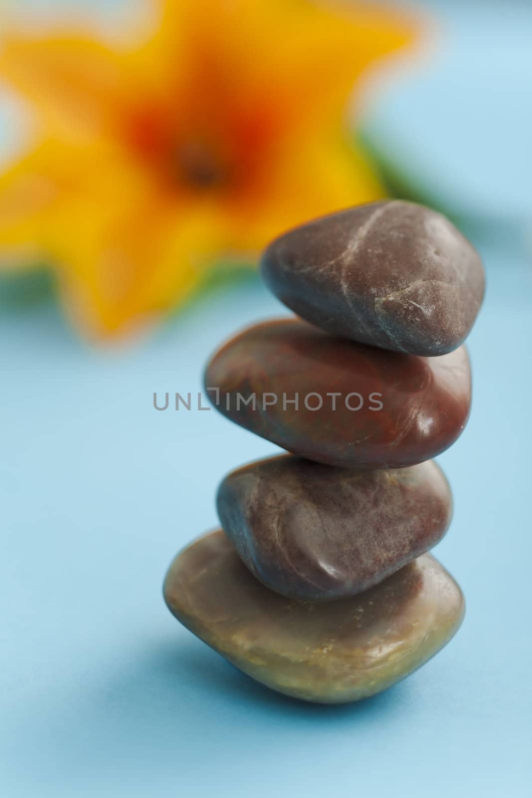 Smooth stones piled up