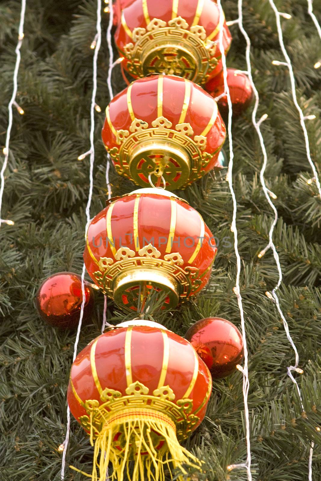 Chinese New Year tree with lanterns by jal300