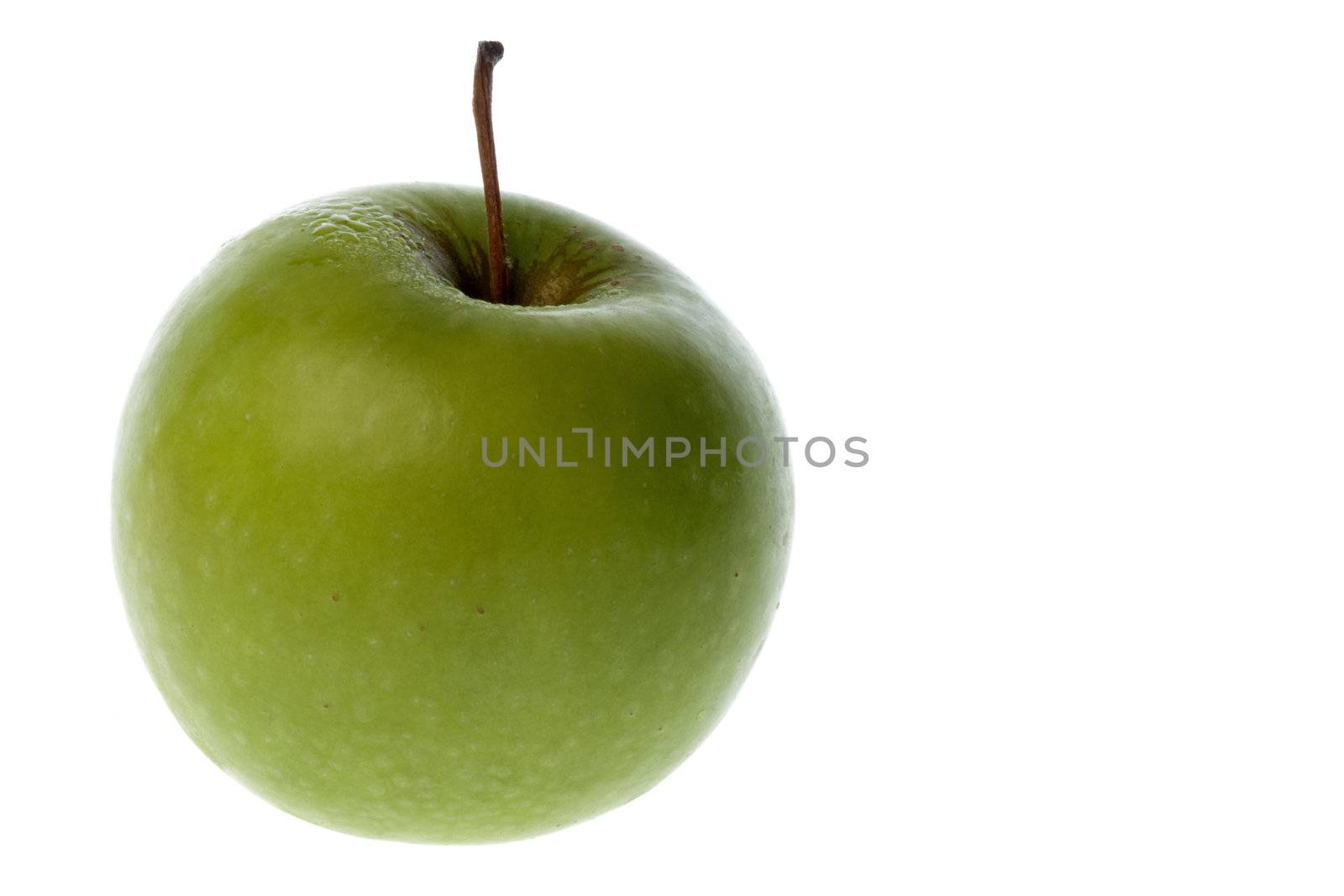 Isolated image of a green apple.