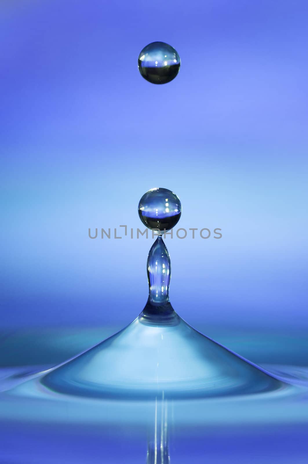 Bouncing drops of water on water surface