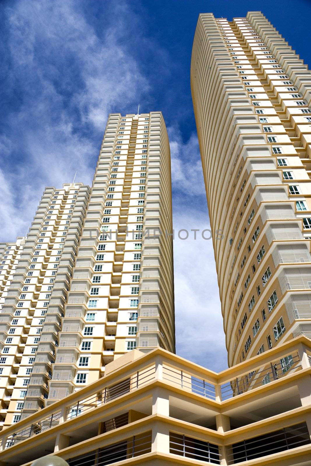 Image of modern hi-rise apartments in Malaysia.