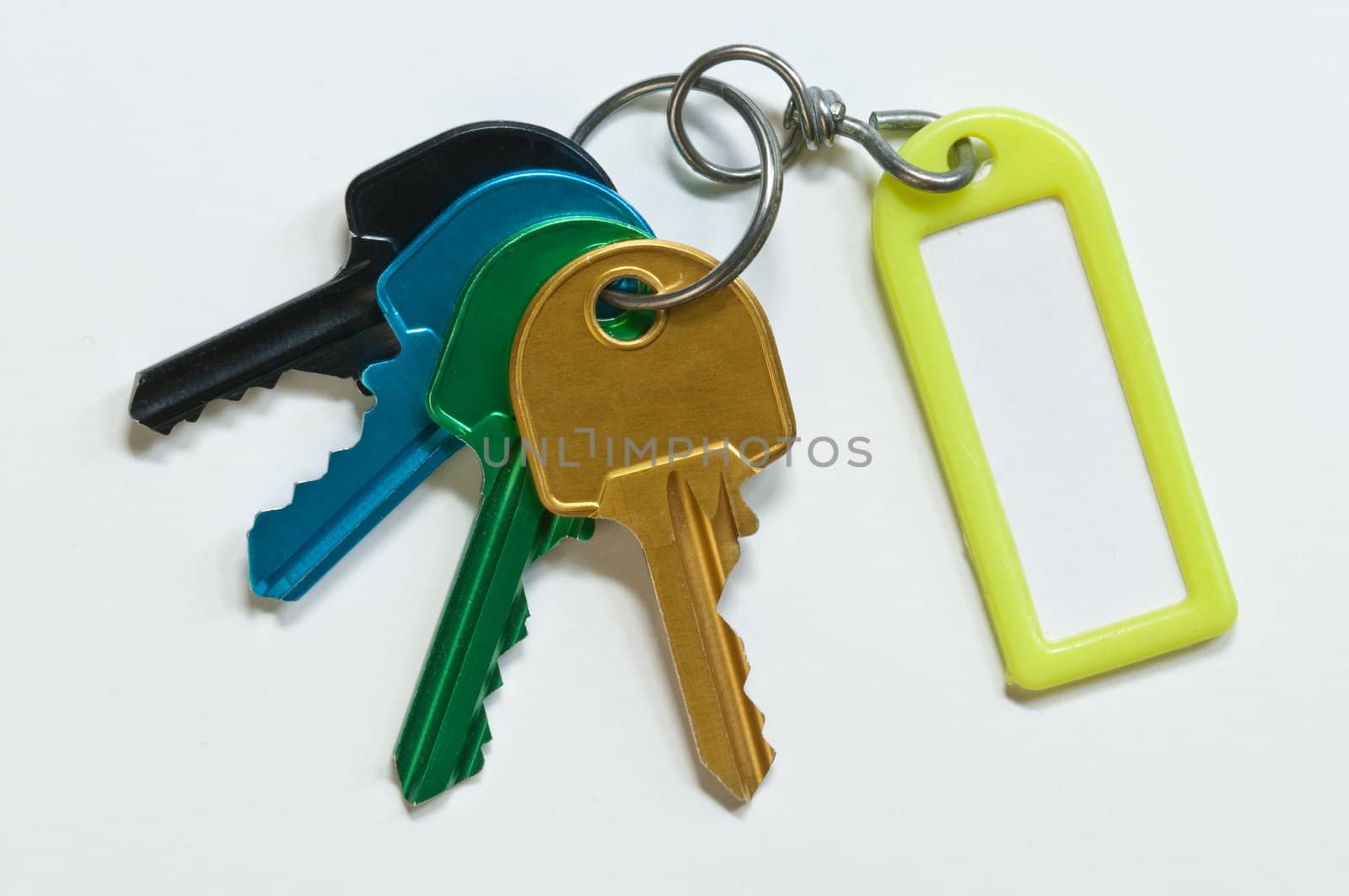 Group of keys of many colors with identification holder by AlessandroZocc