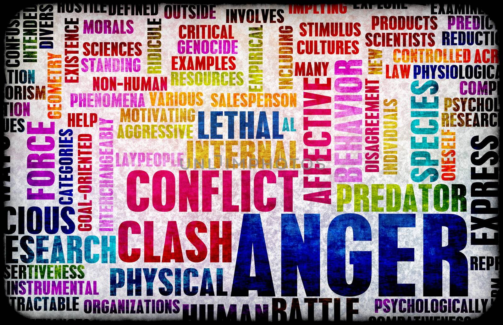 Anger Concept as a Grunge Background Art