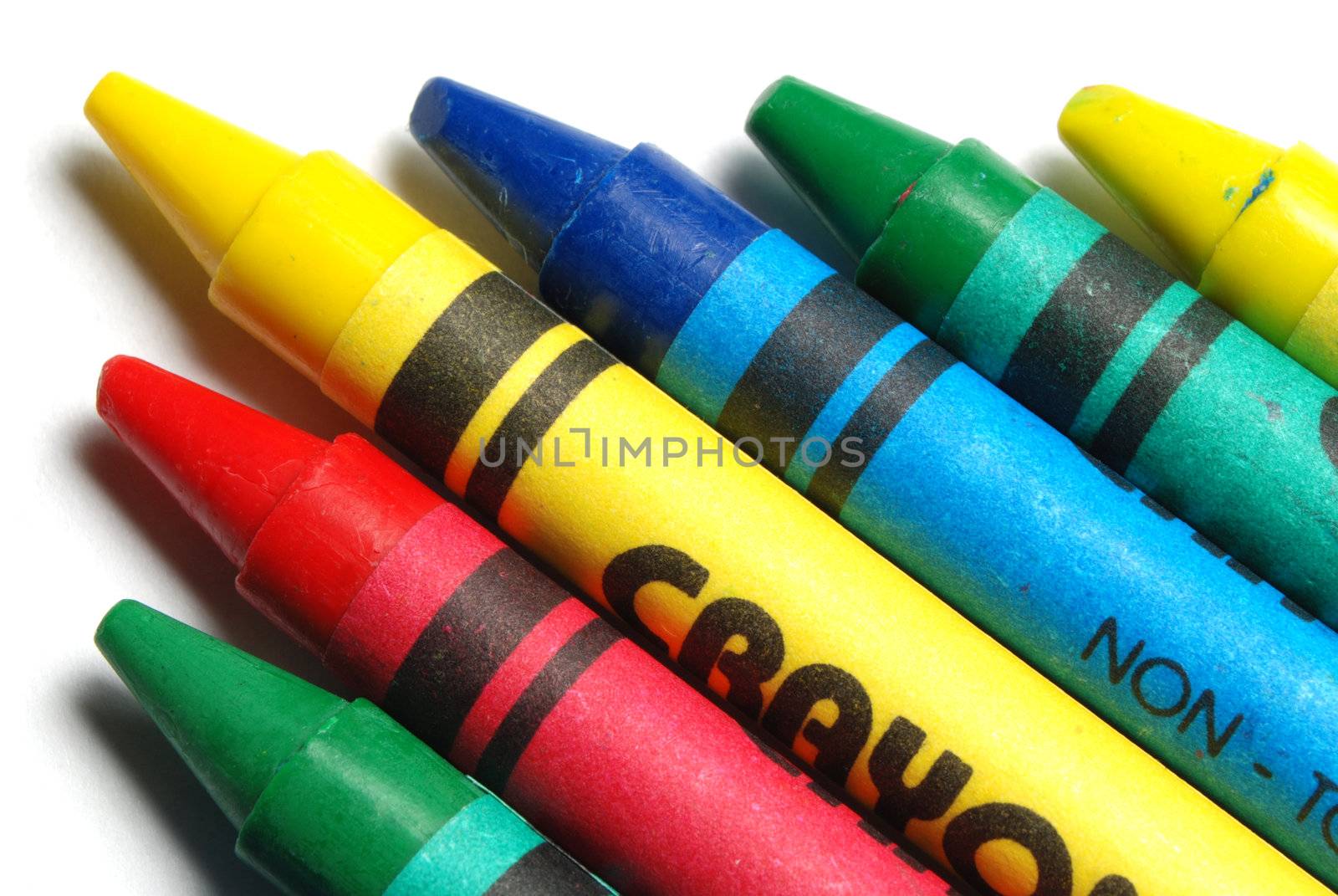 Crayons isolated on white