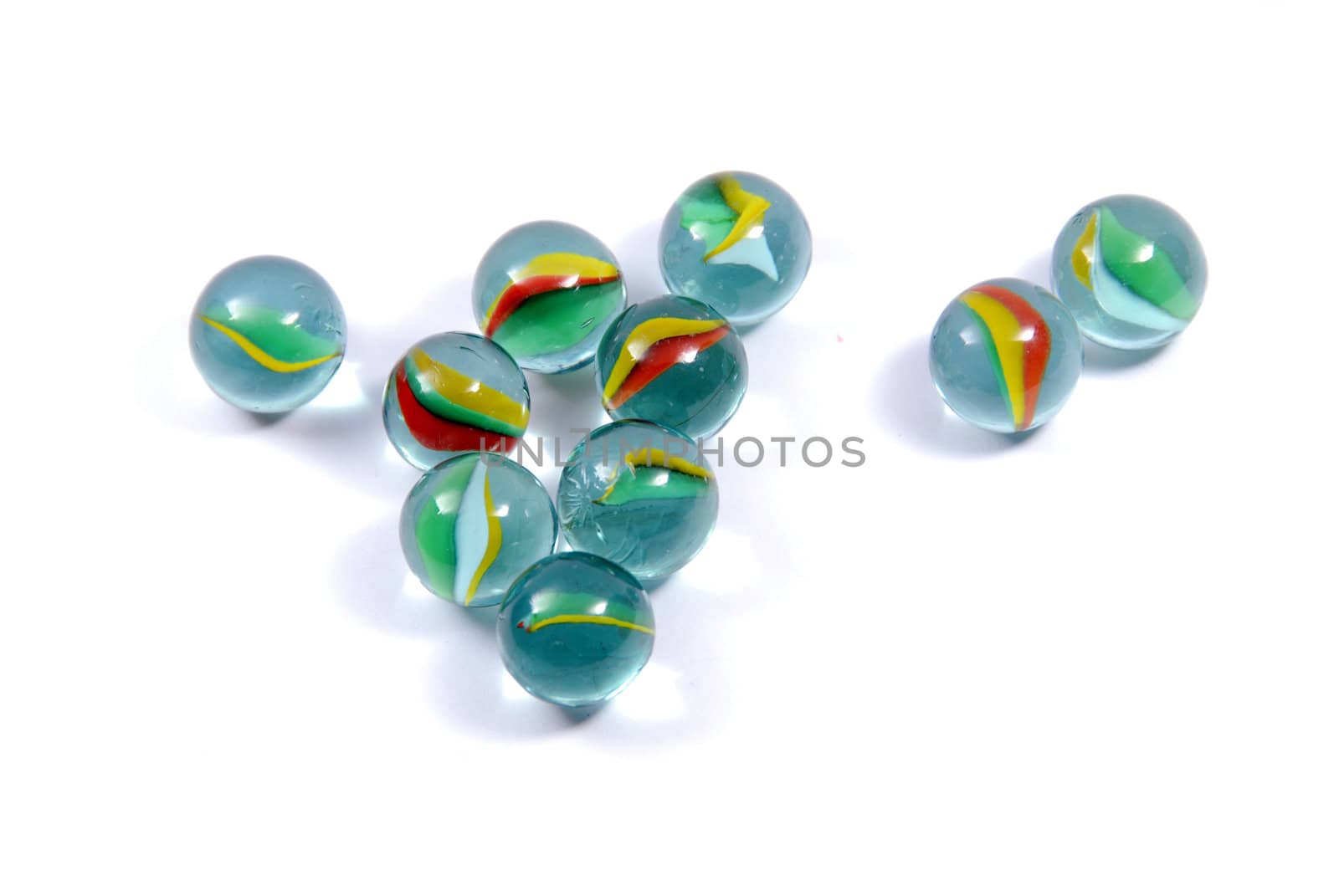 Marbles isolated on white
