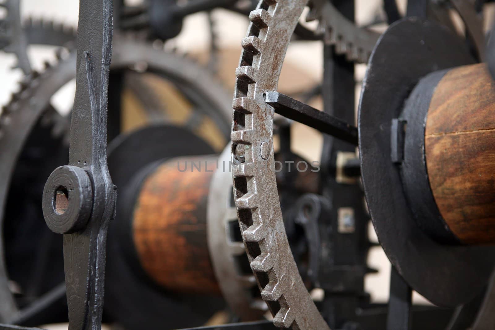 Detail of old machine cog wheels