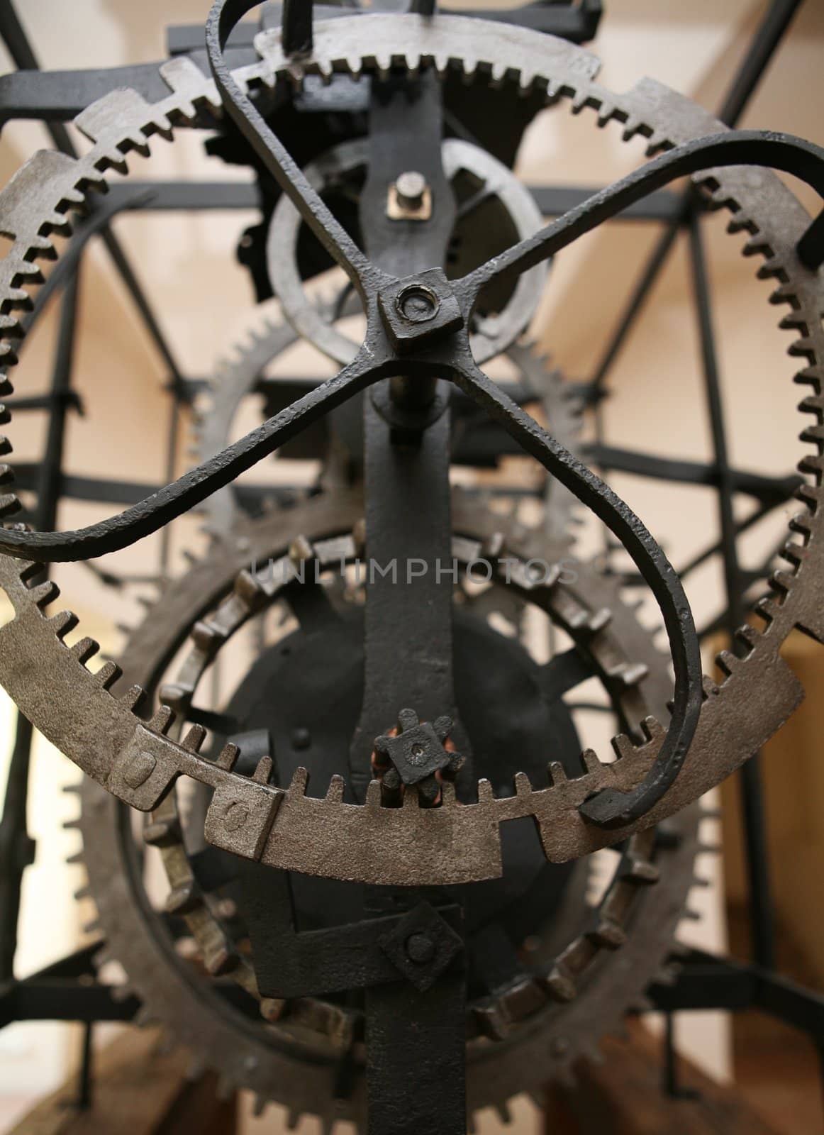 Detail of old machine cog wheels