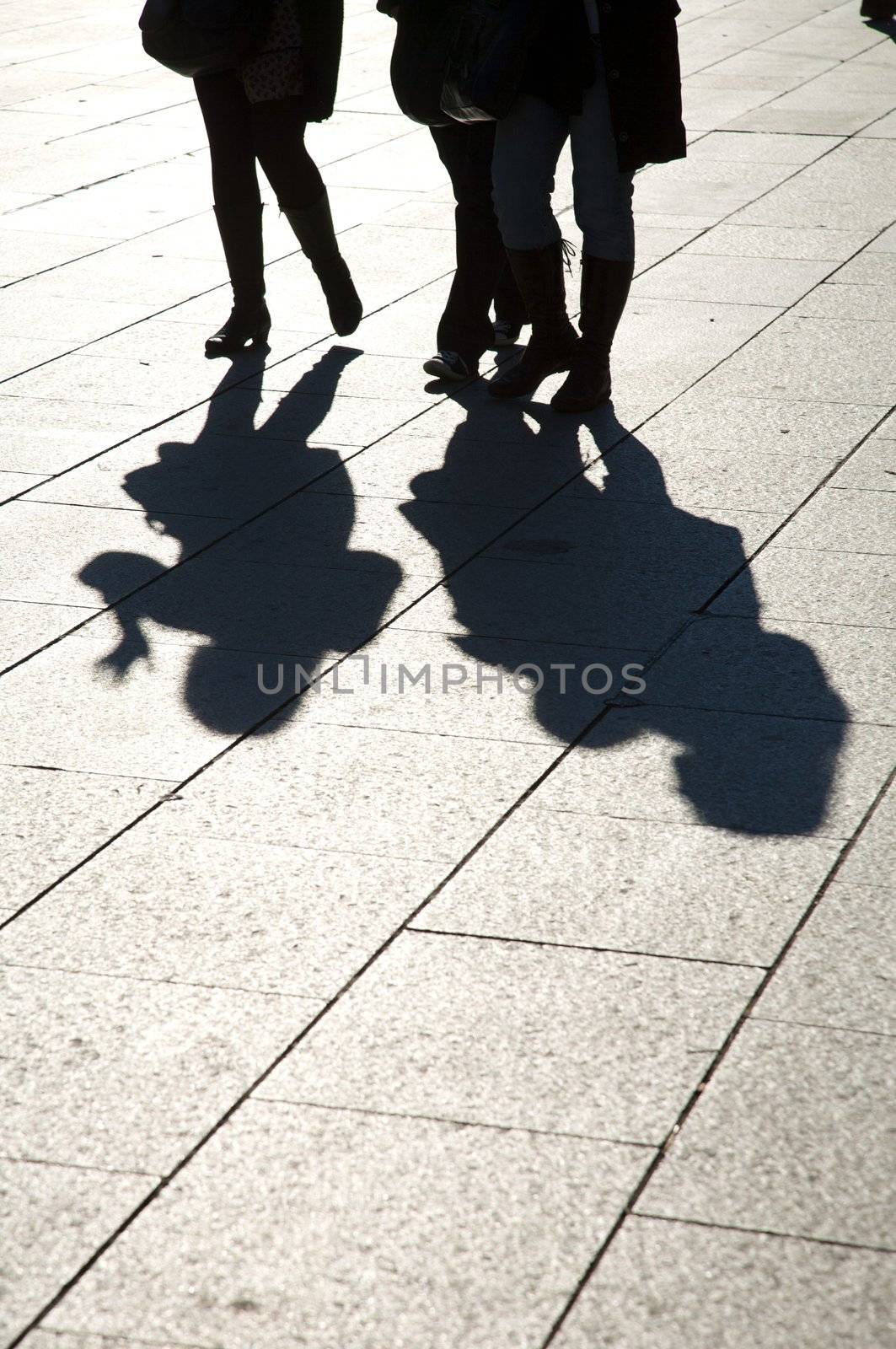 detail of people against light at barcelona