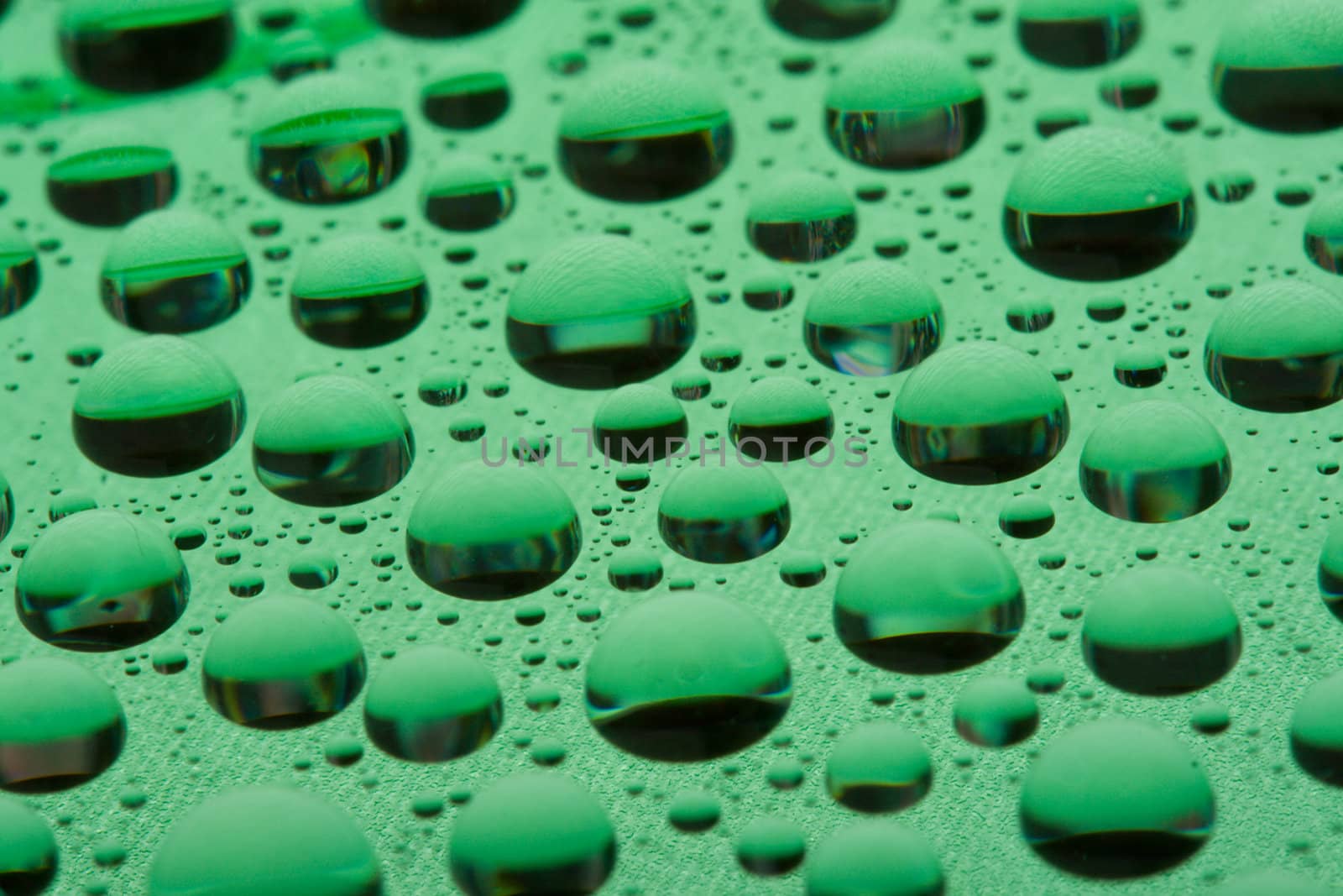 water drops on plastic surface by Alekcey