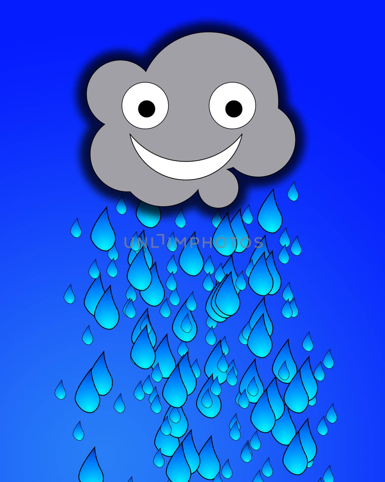 Happy Rain Cloud by harveysart