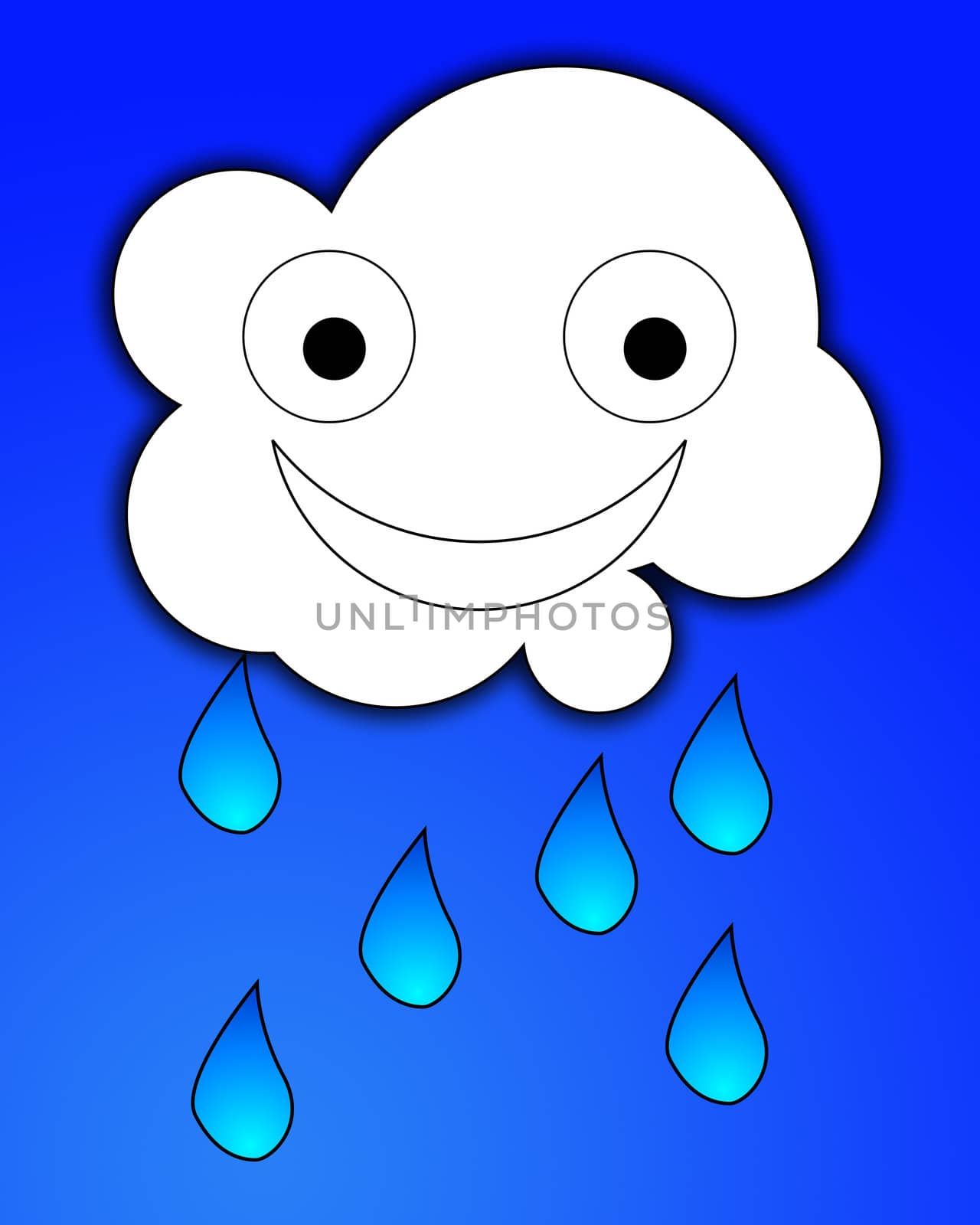 Happy Rain Cloud by harveysart