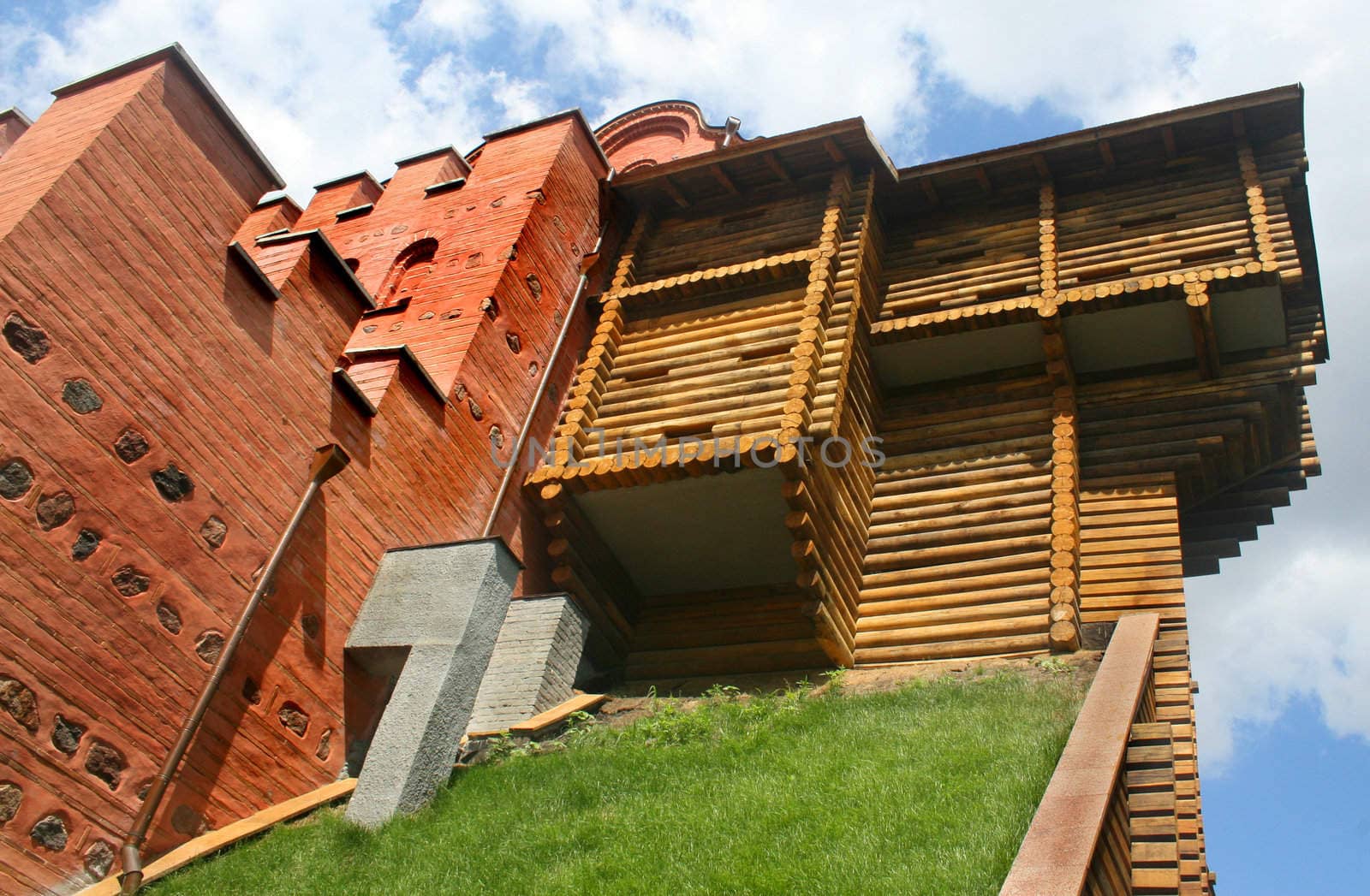 Wood and brick fortress Kyiv Ukraine